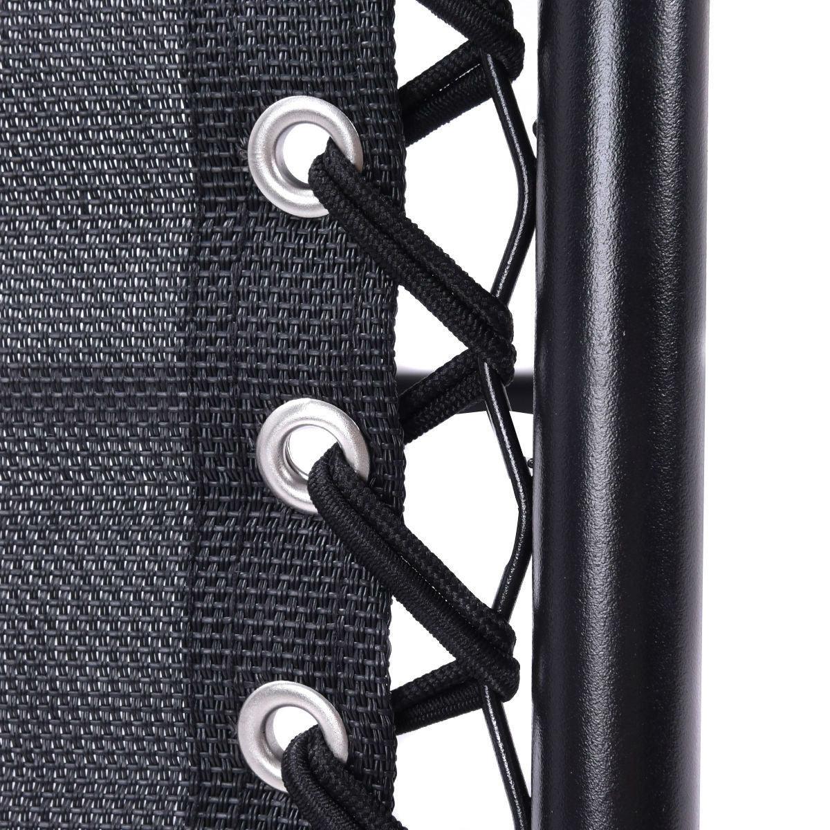 Set of 2 Black Folding Outdoor Zero Gravity Lounge Chair Recliner - PRHOMZ