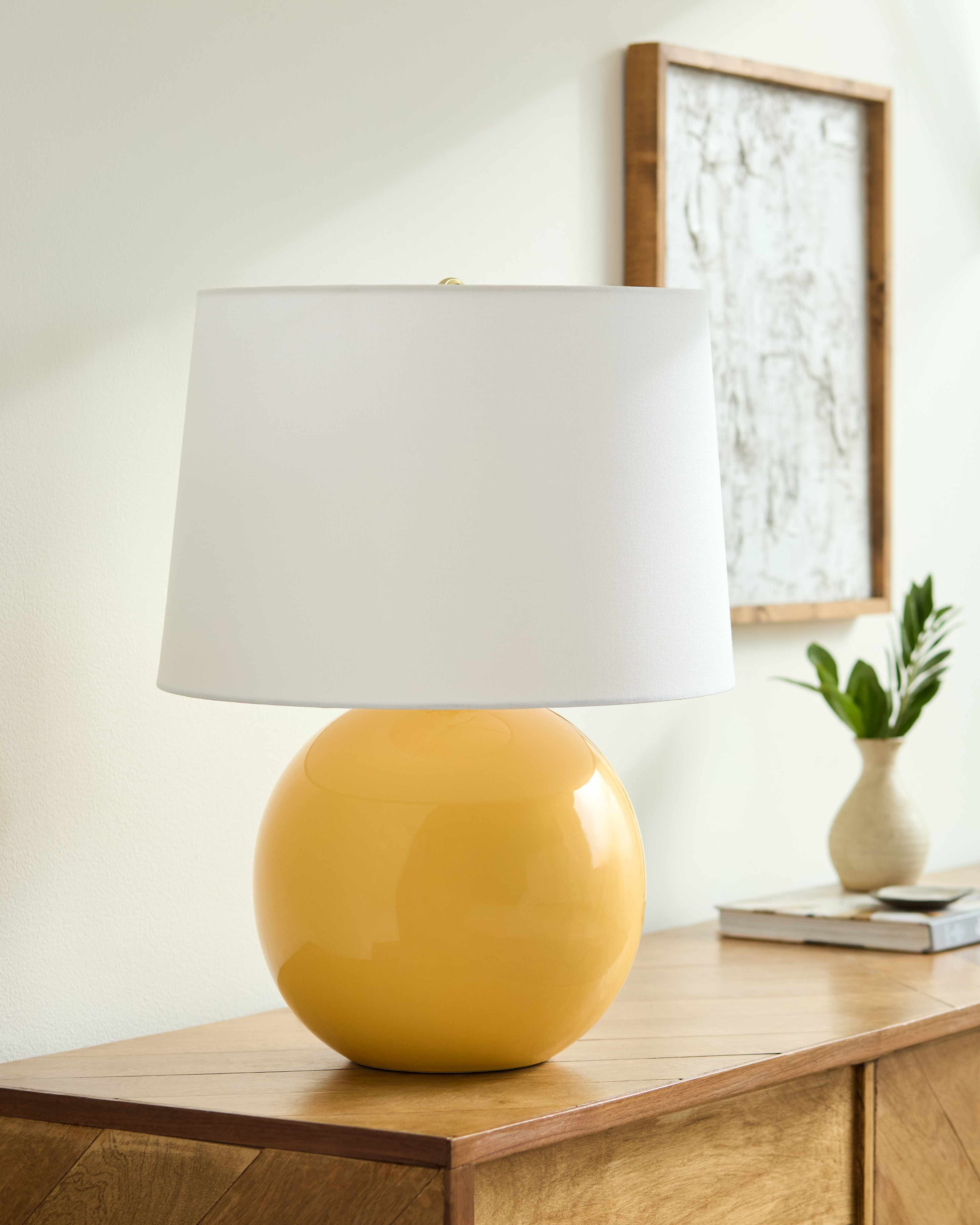 Bhadravati Yellow Table Lamp-0