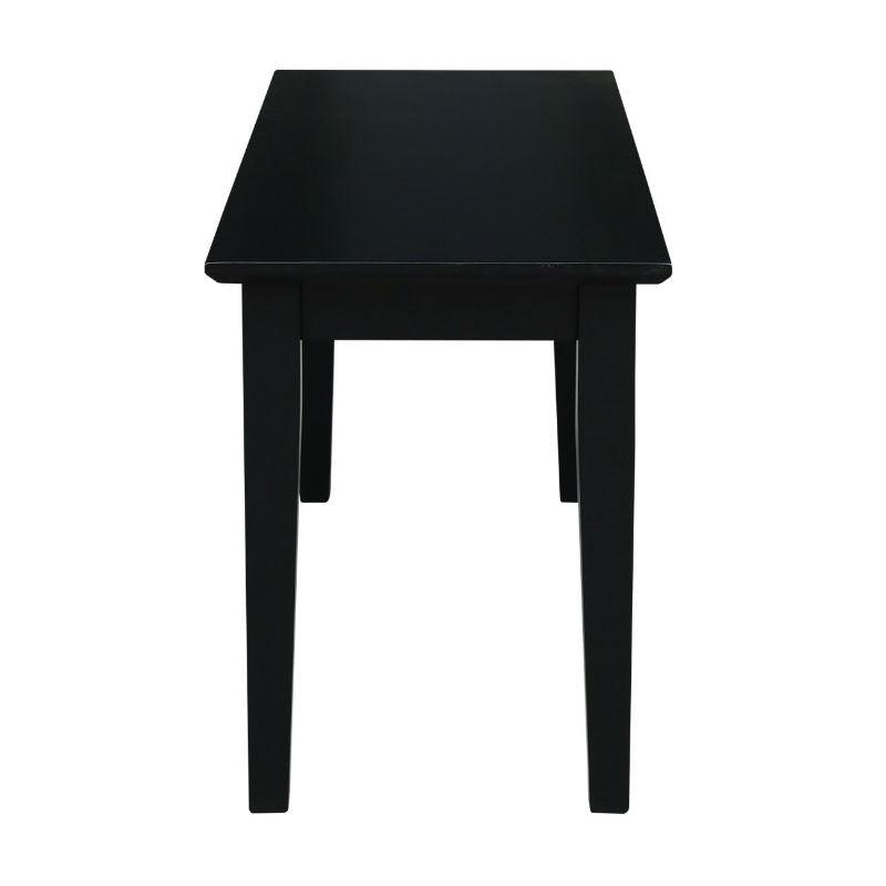 Solid Wood Entryway Accent Bench in Black Finish - PRHOMZ