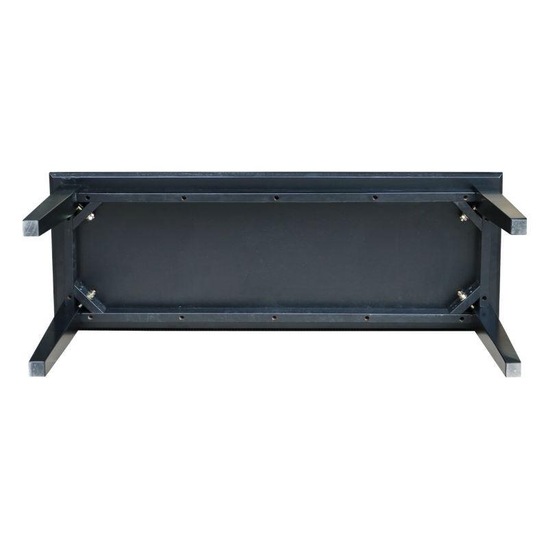 Solid Wood Entryway Accent Bench in Black Finish - PRHOMZ