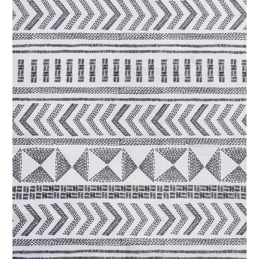 72-inch Polyester Shower Curtain with Black White Scandinavian Chevron Pattern - PRHOMZ