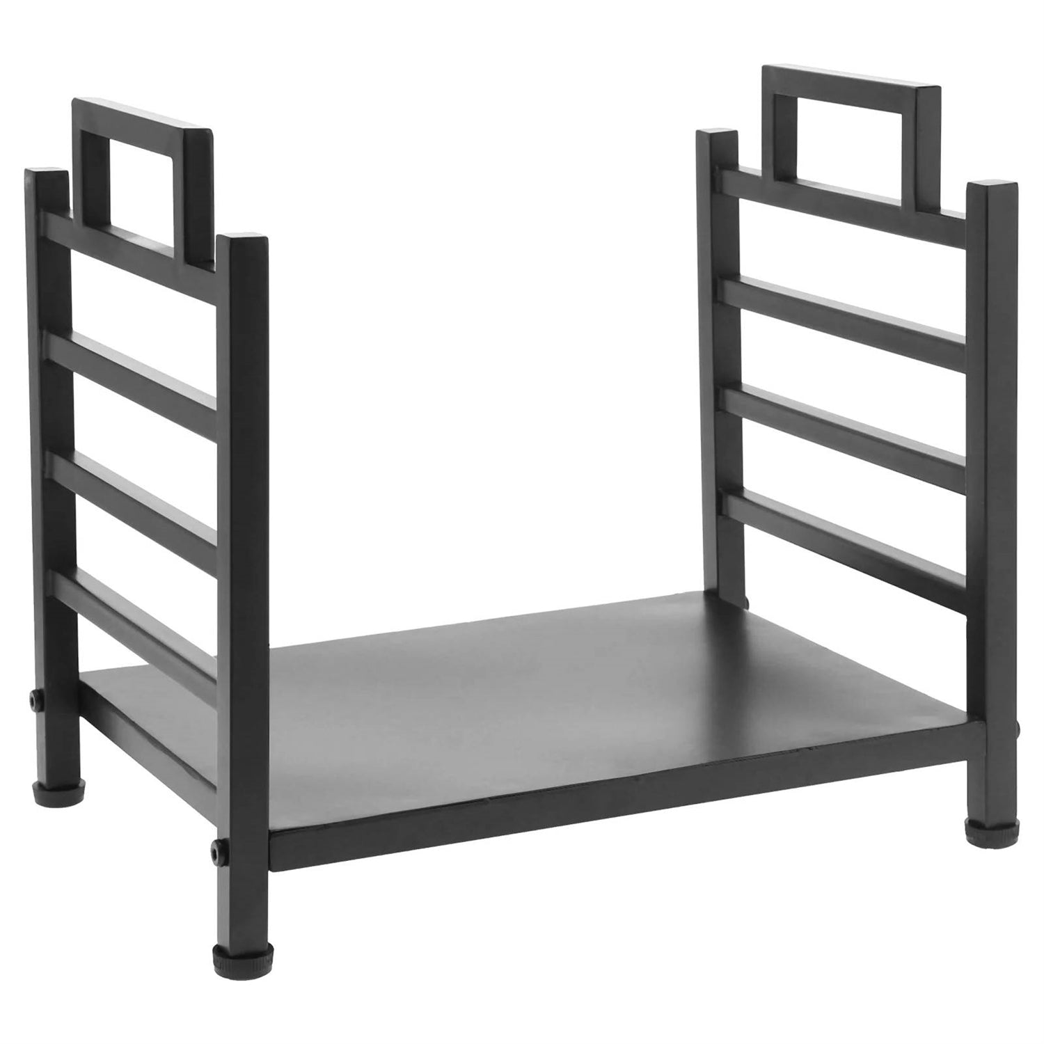 Modern Black Wrought Iron Indoor Outdoor Firewood Holder Log Rack-1