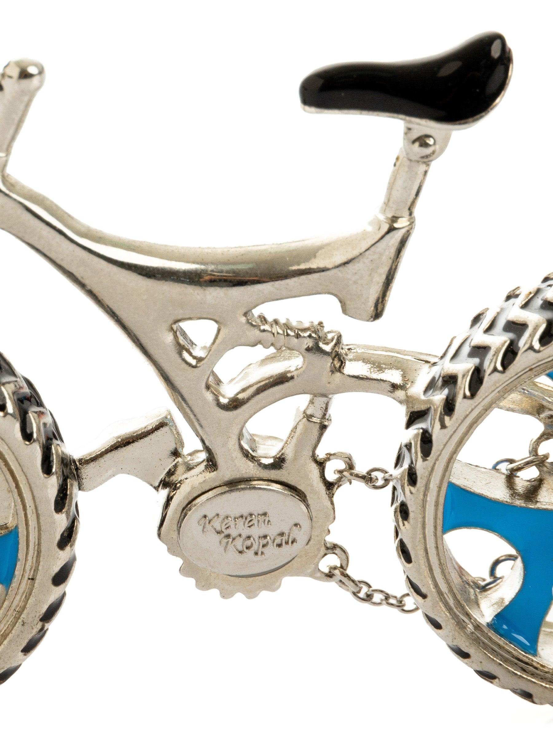 Bicycle clock with Blue crystals - PRHOMZ