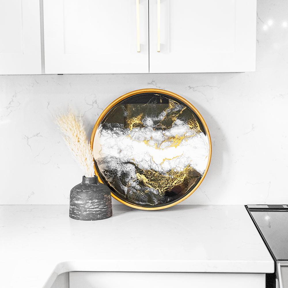 Bamboo Round Serving Trays - PRHOMZ