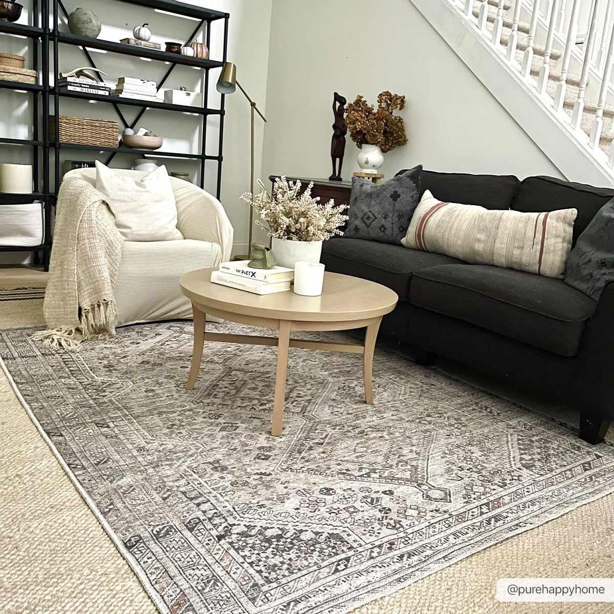 Barny Beige Washable Area Rug – Practical & Stylish Flooring - PRHOMZ