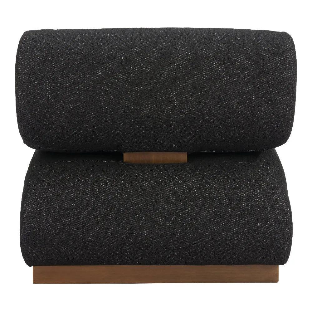Barsa Black Armless Accent Chair