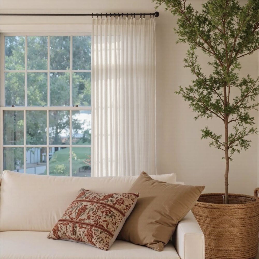 Bianca Soft Wool Custom Sheer Curtains