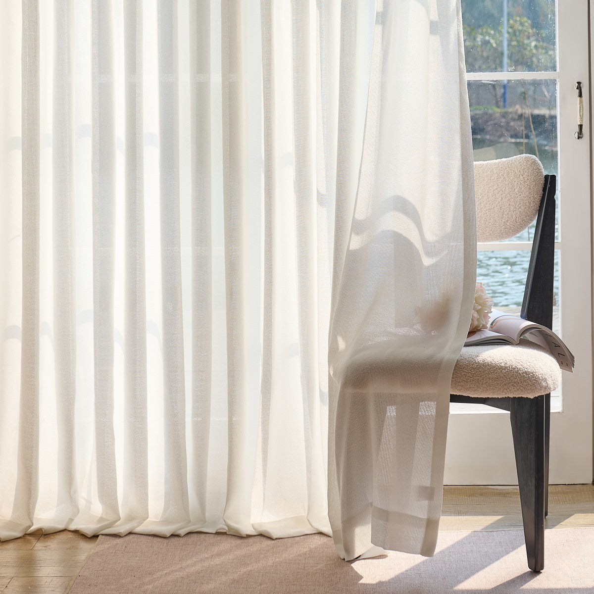 Bianca Soft Wool Custom Sheer Curtains