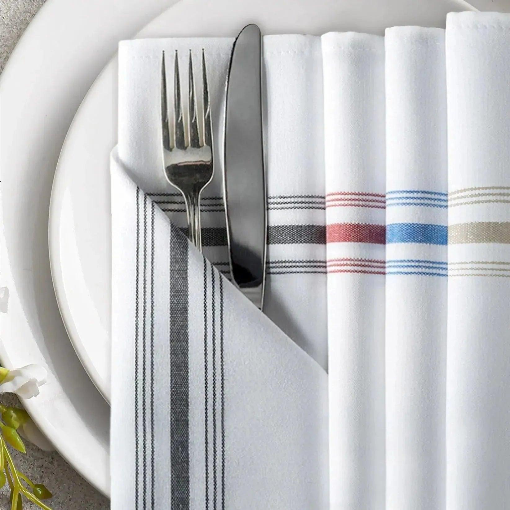 MJS 100% Spun Polyester 2 PLY Table Linens Napkins 12 PK - PRHOMZ