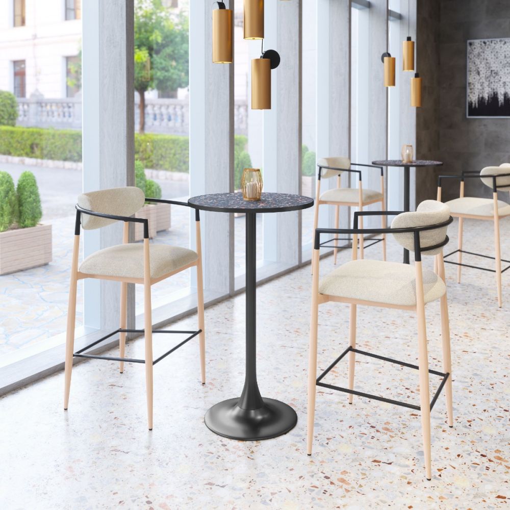 Bite Steel base Round Bar Table