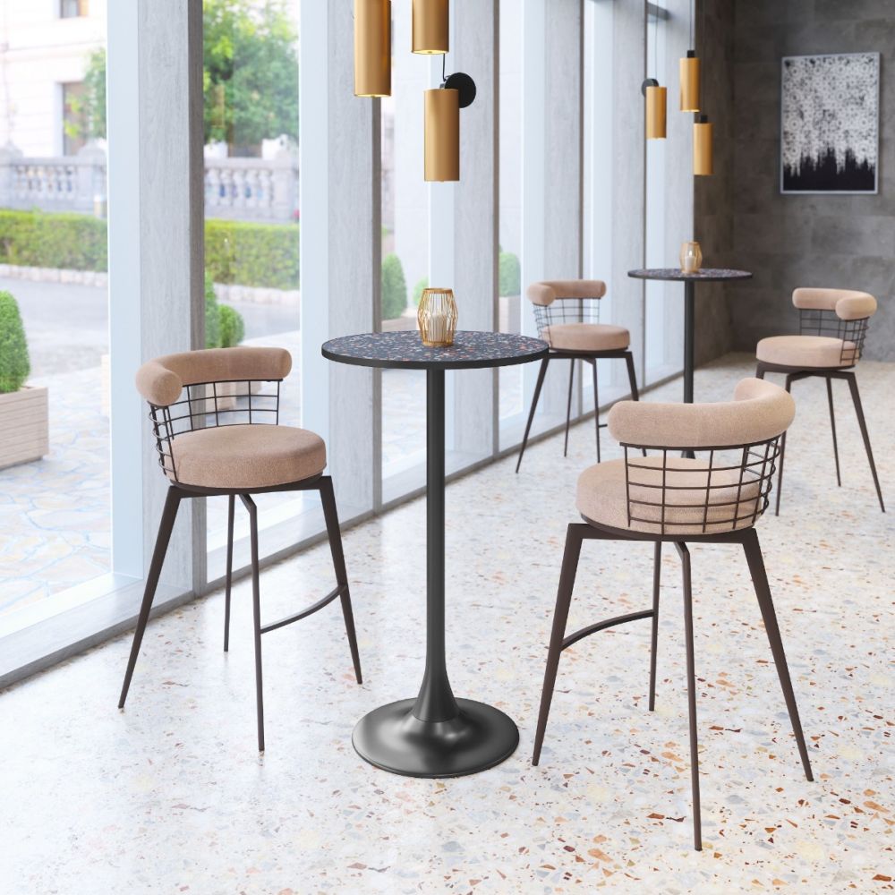 Bite Steel base Round Bar Table