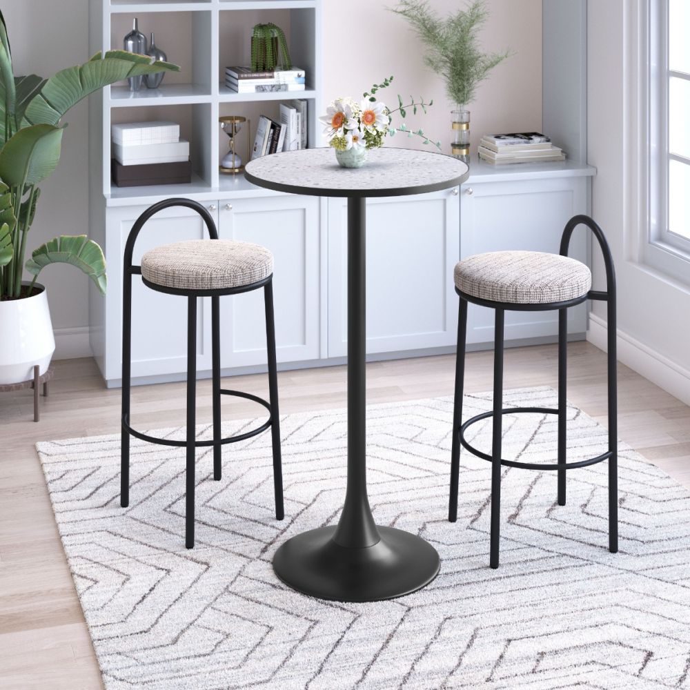 Bite Steel base Round Bar Table