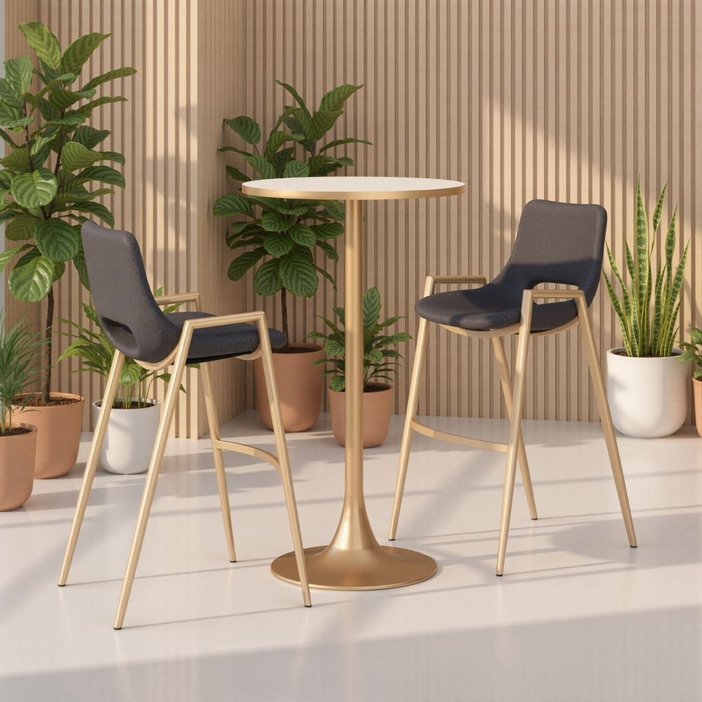 Bite Steel base Round Bar Table