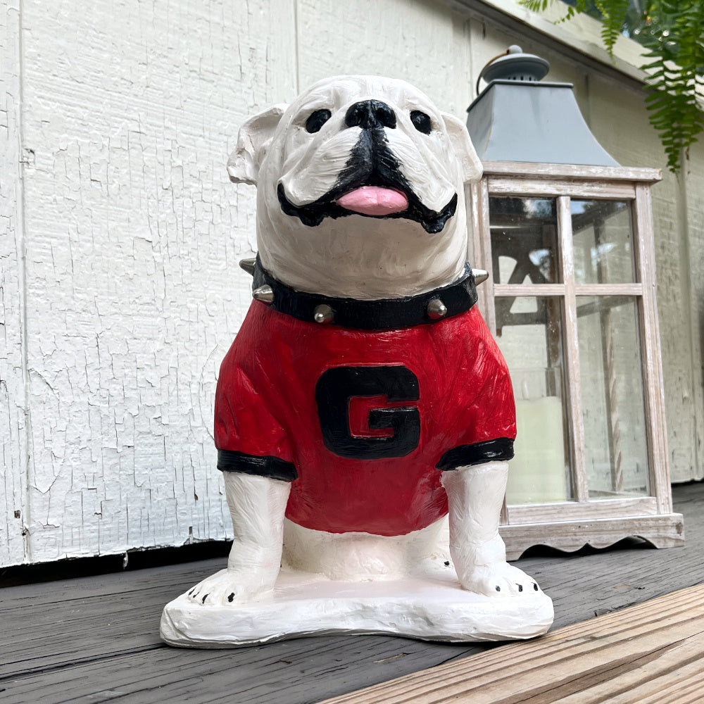 UGA Georgia Bulldog Mascot Cement Statue for Garden, Yard, Home Decor and Porch.