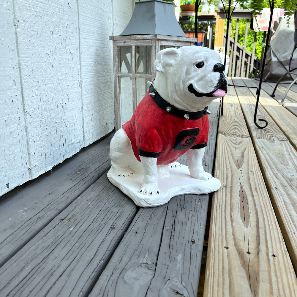 UGA Georgia Bulldog Mascot Cement Statue for Garden, Yard, Home Decor and Porch.