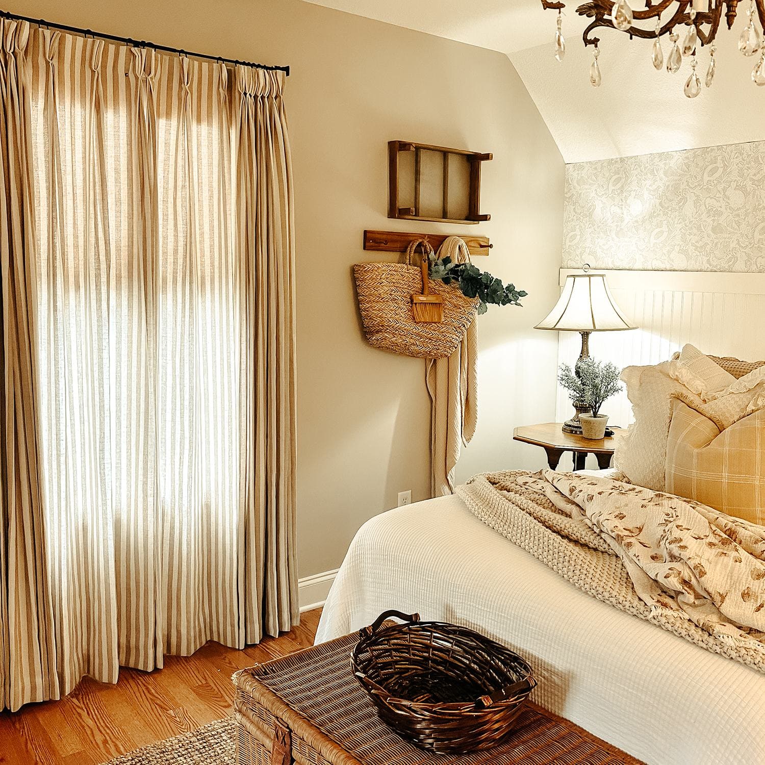 Blake Scandinavian Vertical Stripe Linen Curtains