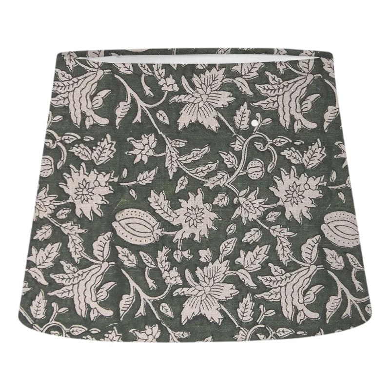 Block Print Drum Linen Lamp Shades - Manikarnika