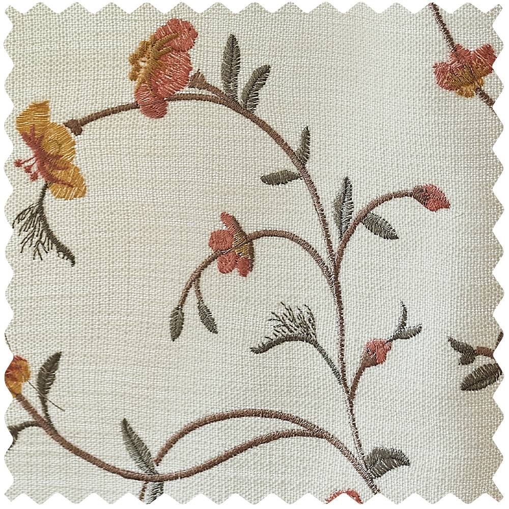 Bloom Spring Hues Floral Embroidered Curtains