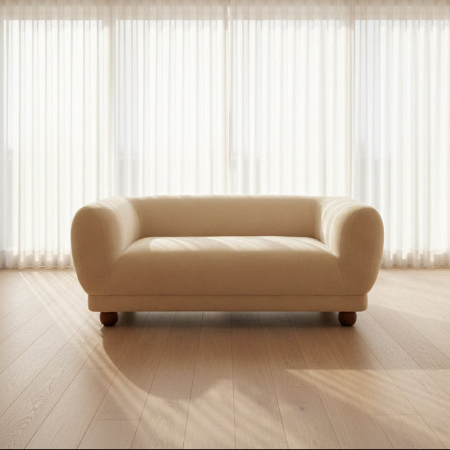 Boet Cream Fabric Loveseat