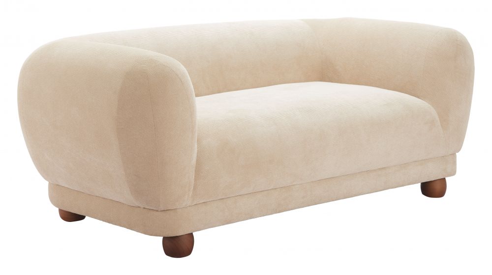Boet Cream Fabric Loveseat
