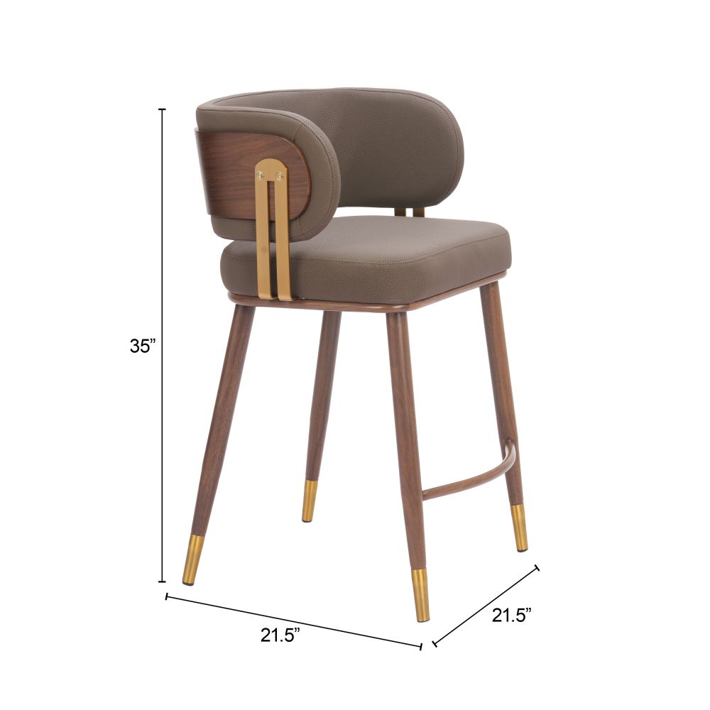 Brew Faux Leather Counter Stool
