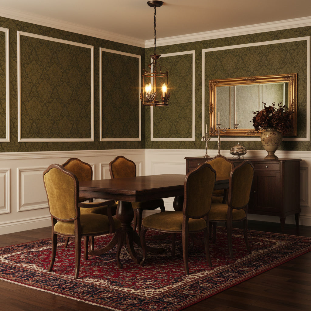 Aviary Series | Iron Lantern Pendant Light with Bird & Leaf Detail for Dining Room