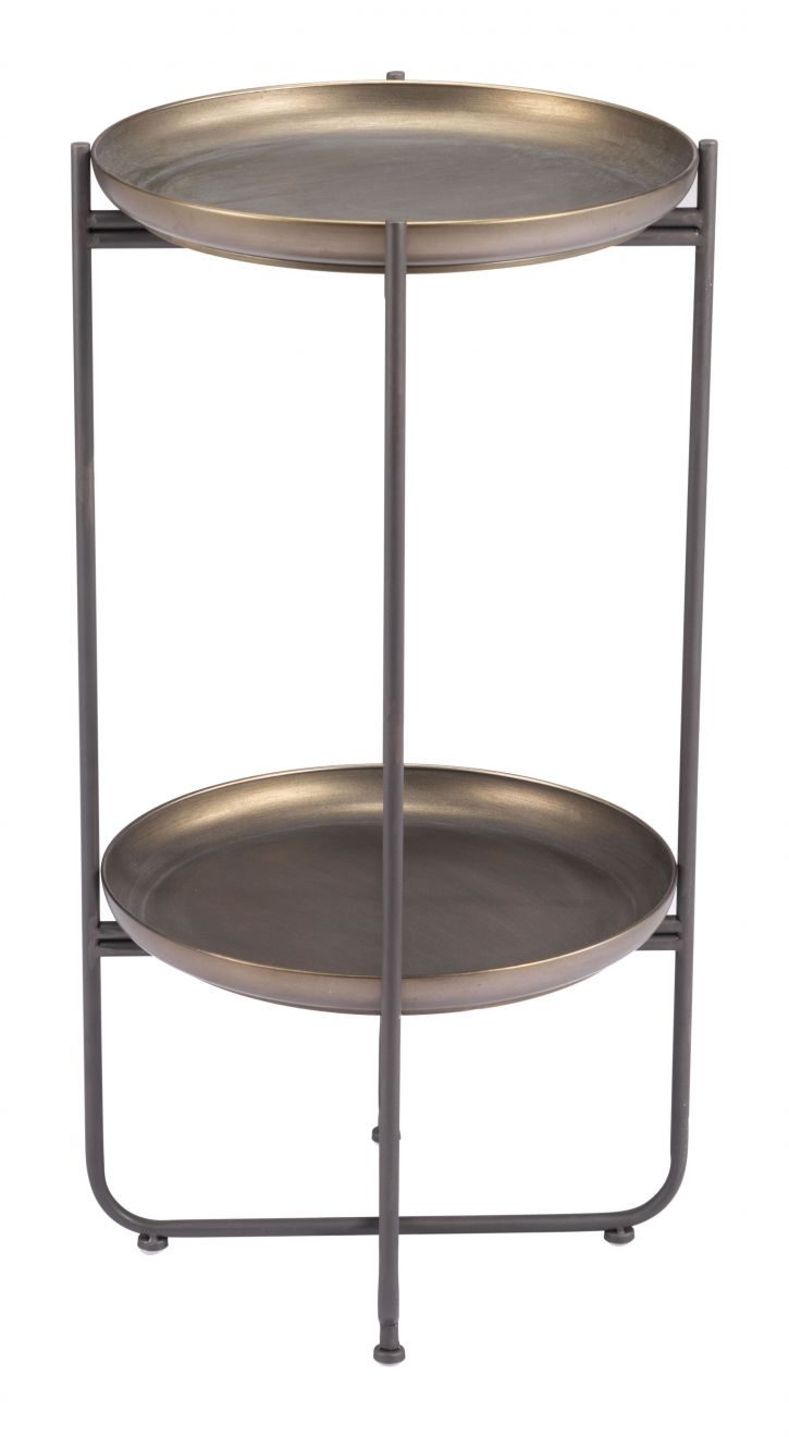 Bronson Painted Steel Round Accent Table