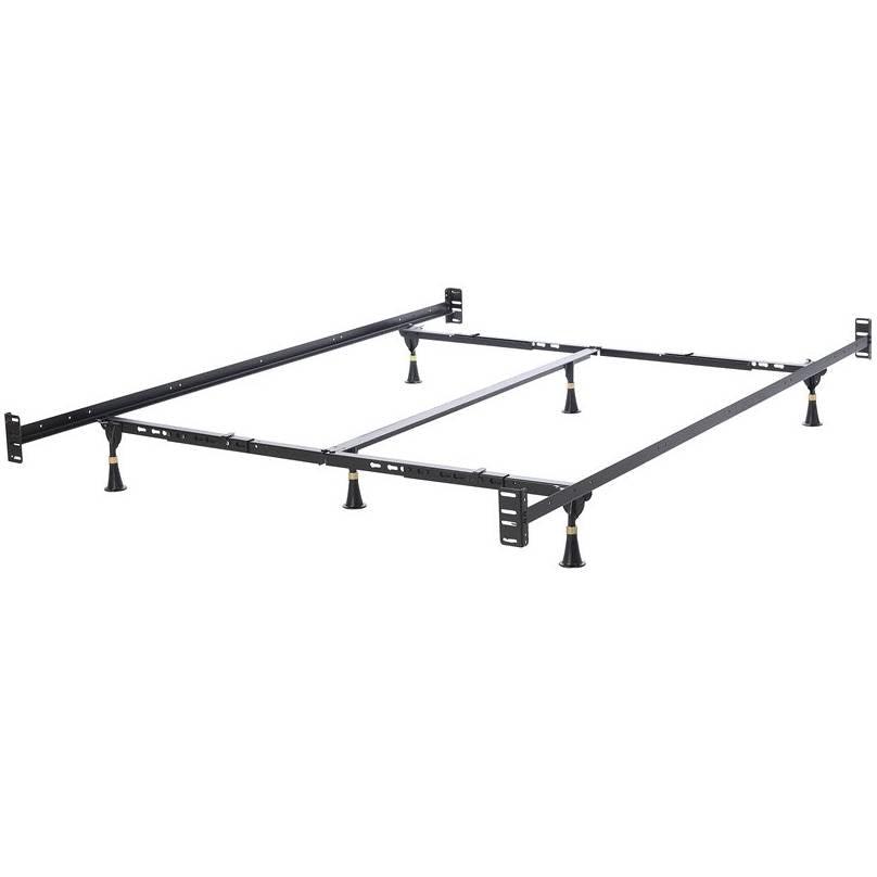 California King Heavy Duty Metal Bed Frame with Headboard Footboard Brackets - PRHOMZ