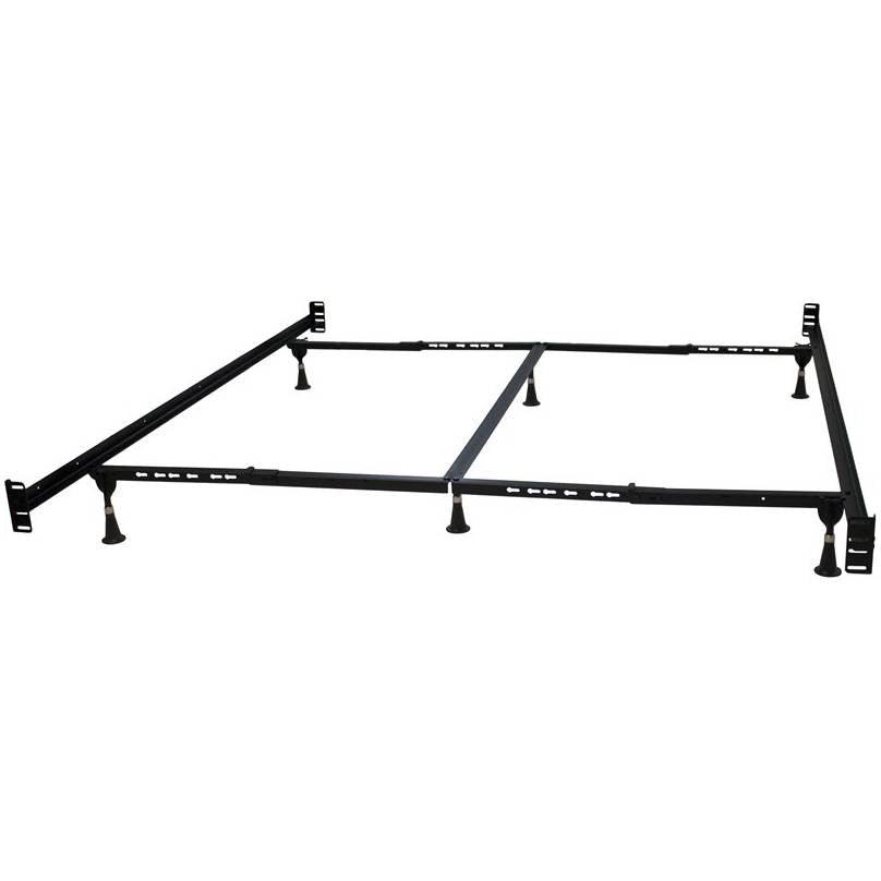 California King Heavy Duty Metal Bed Frame with Headboard Footboard Brackets - PRHOMZ