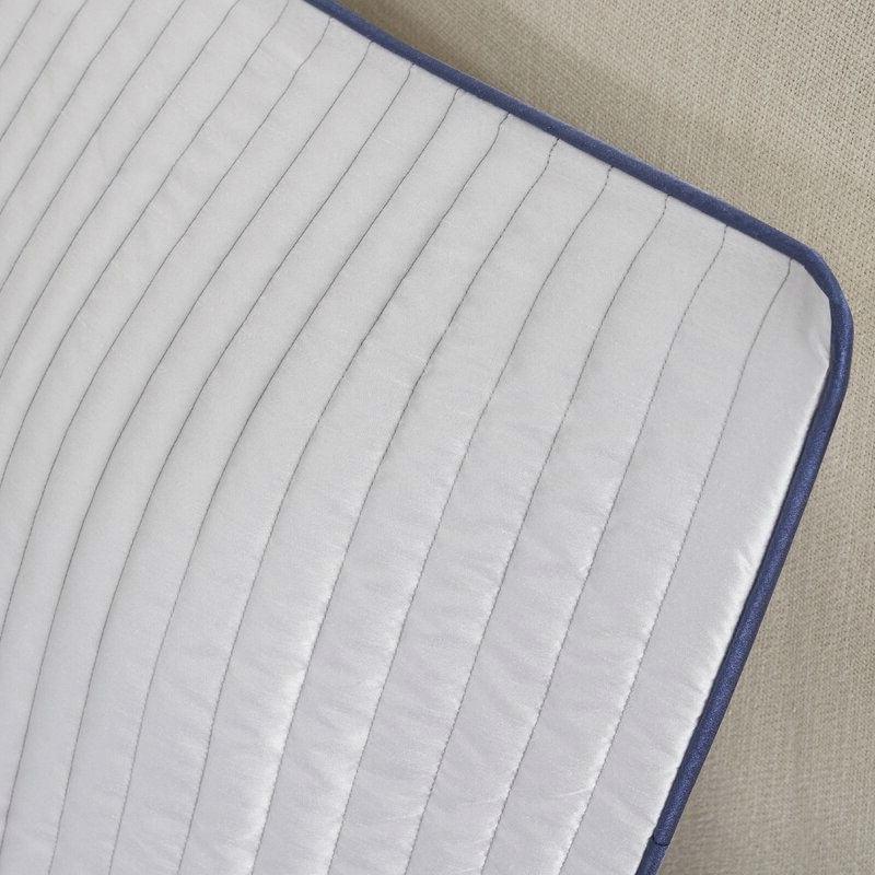 California King 12-piece Reversible Microfiber Comforter Set Navy Blue White - PRHOMZ