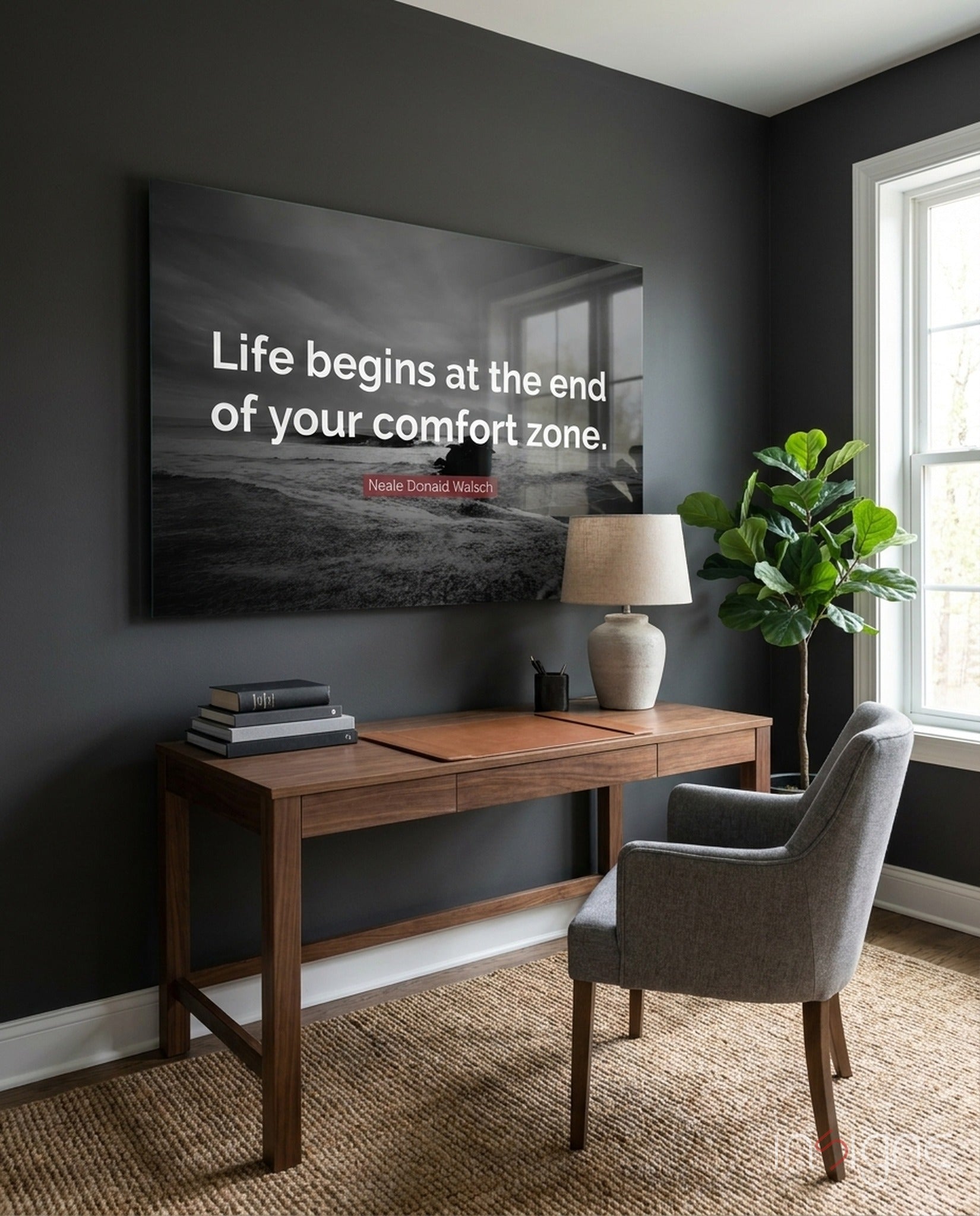 Where the Life Begins? Glass Wall Art