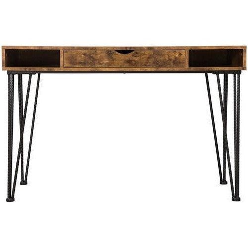 Farmhouse Rustic Home Office 1 Drawer Writing Desk - PRHOMZ