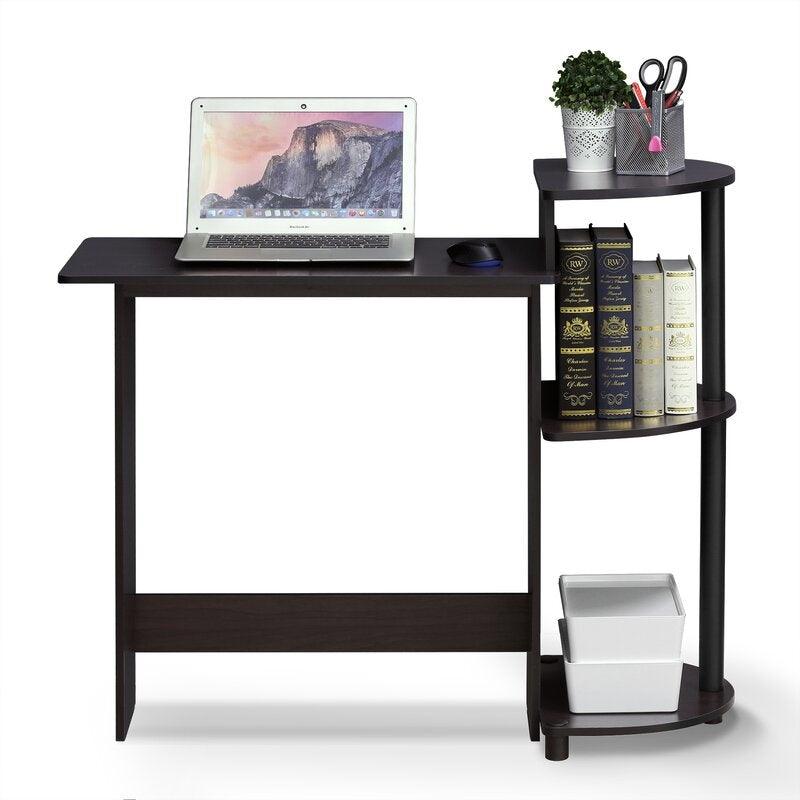 Contemporary Home Office Computer Desk in Black Finish - PRHOMZ