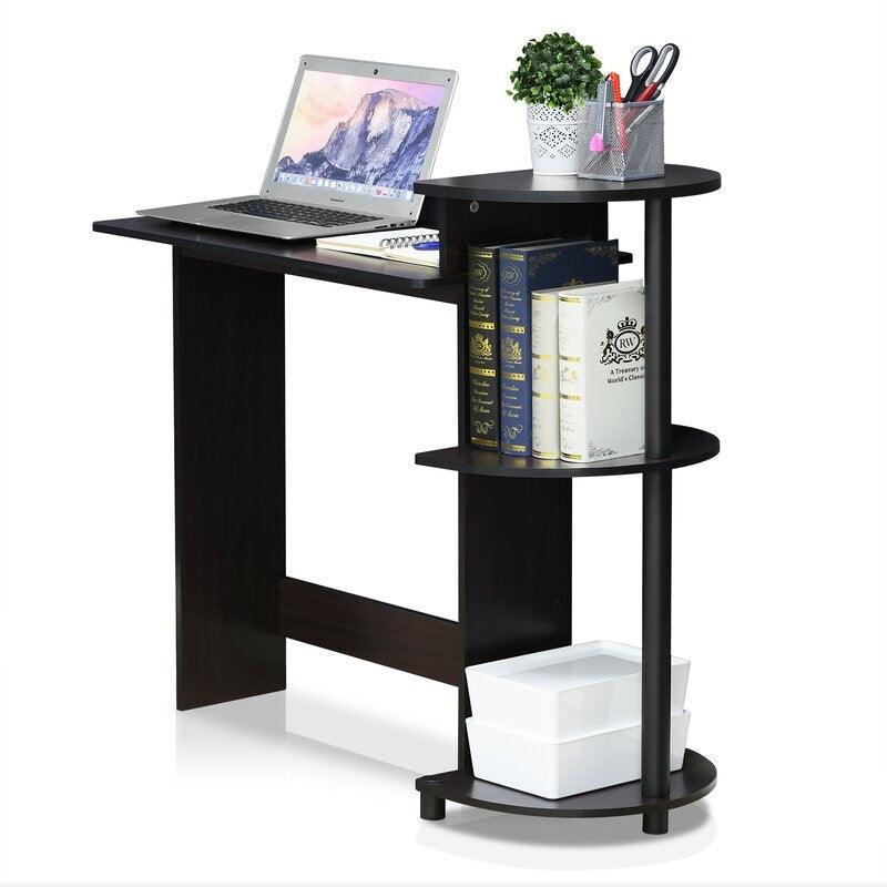 Contemporary Home Office Computer Desk in Black Finish - PRHOMZ