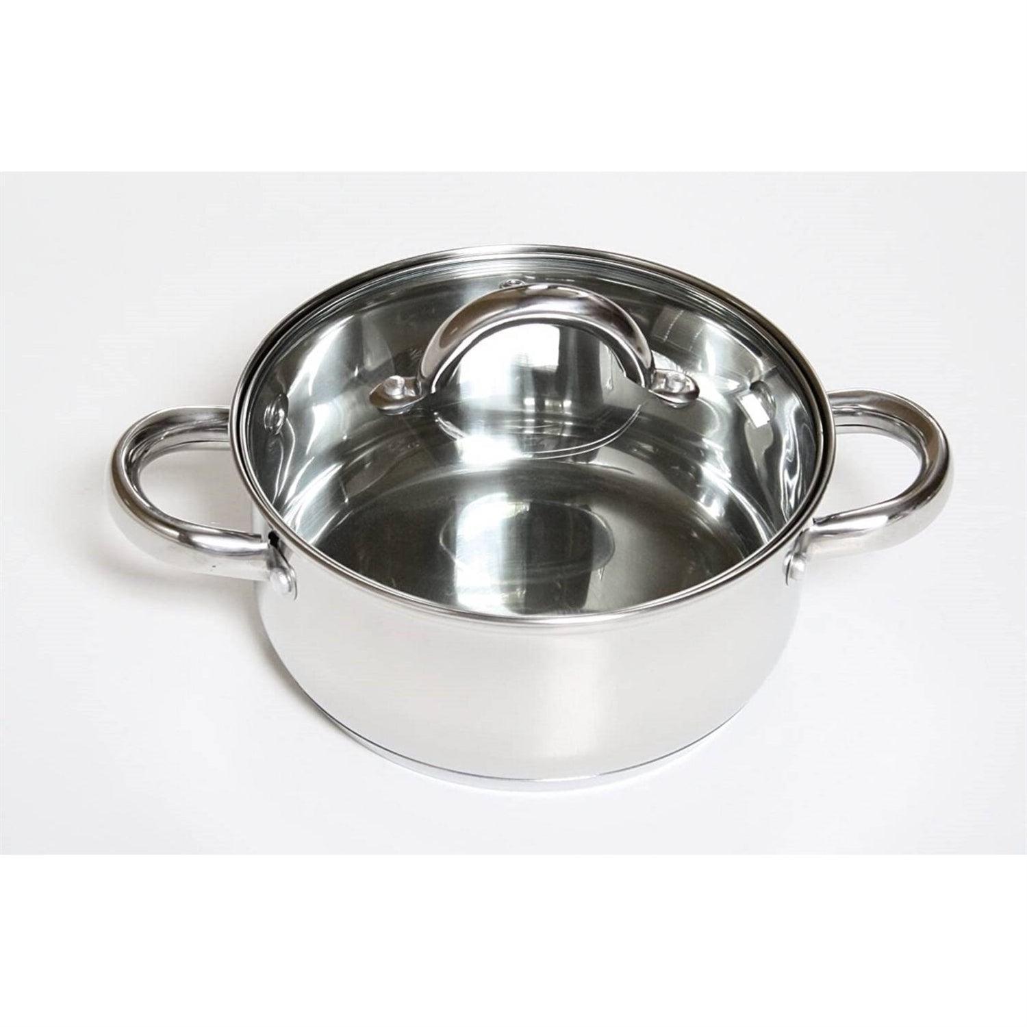 12 Piece Cool Touch Stainless Steel Cookware Set - PRHOMZ