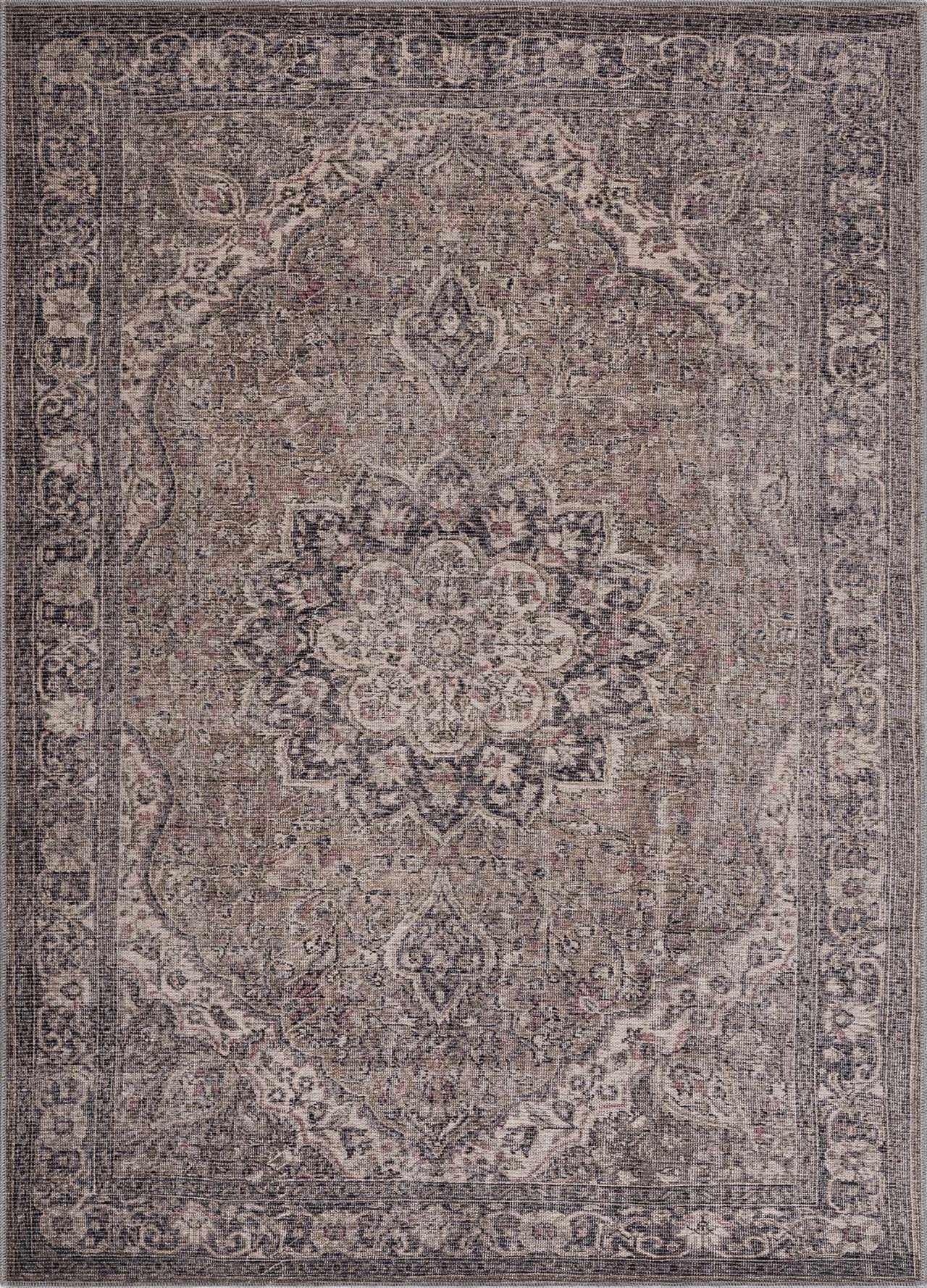 Dusty Sage Greenpoint Medallion Washable Area Rug - PRHOMZ