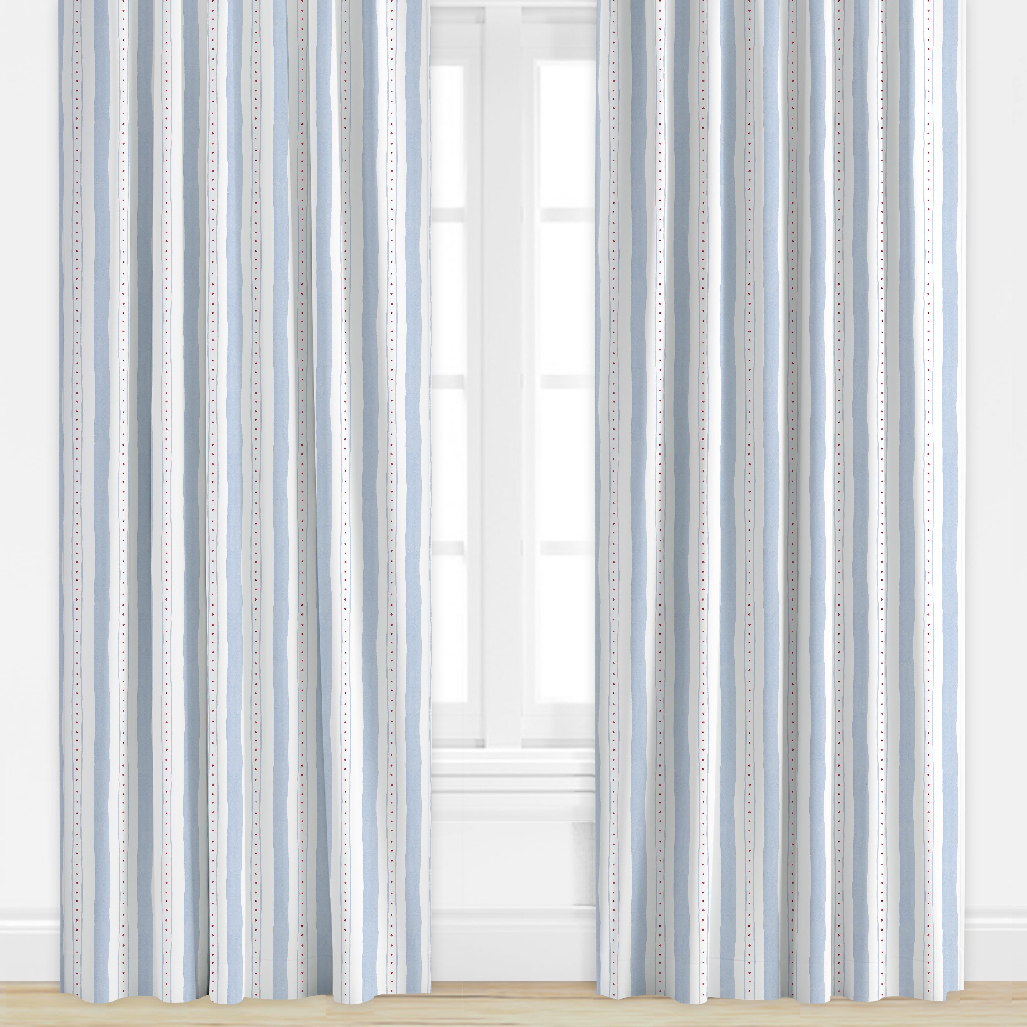 Sledge Stripe in Light Blue Drapery Panel