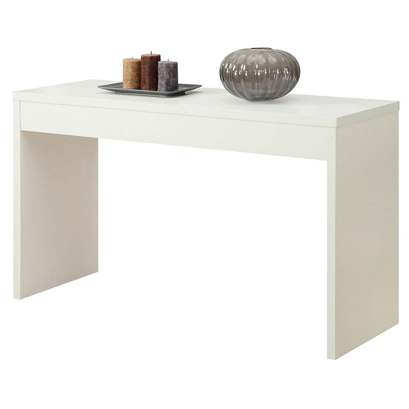 White Sofa Table Modern Entryway Living Room Console Table - PRHOMZ