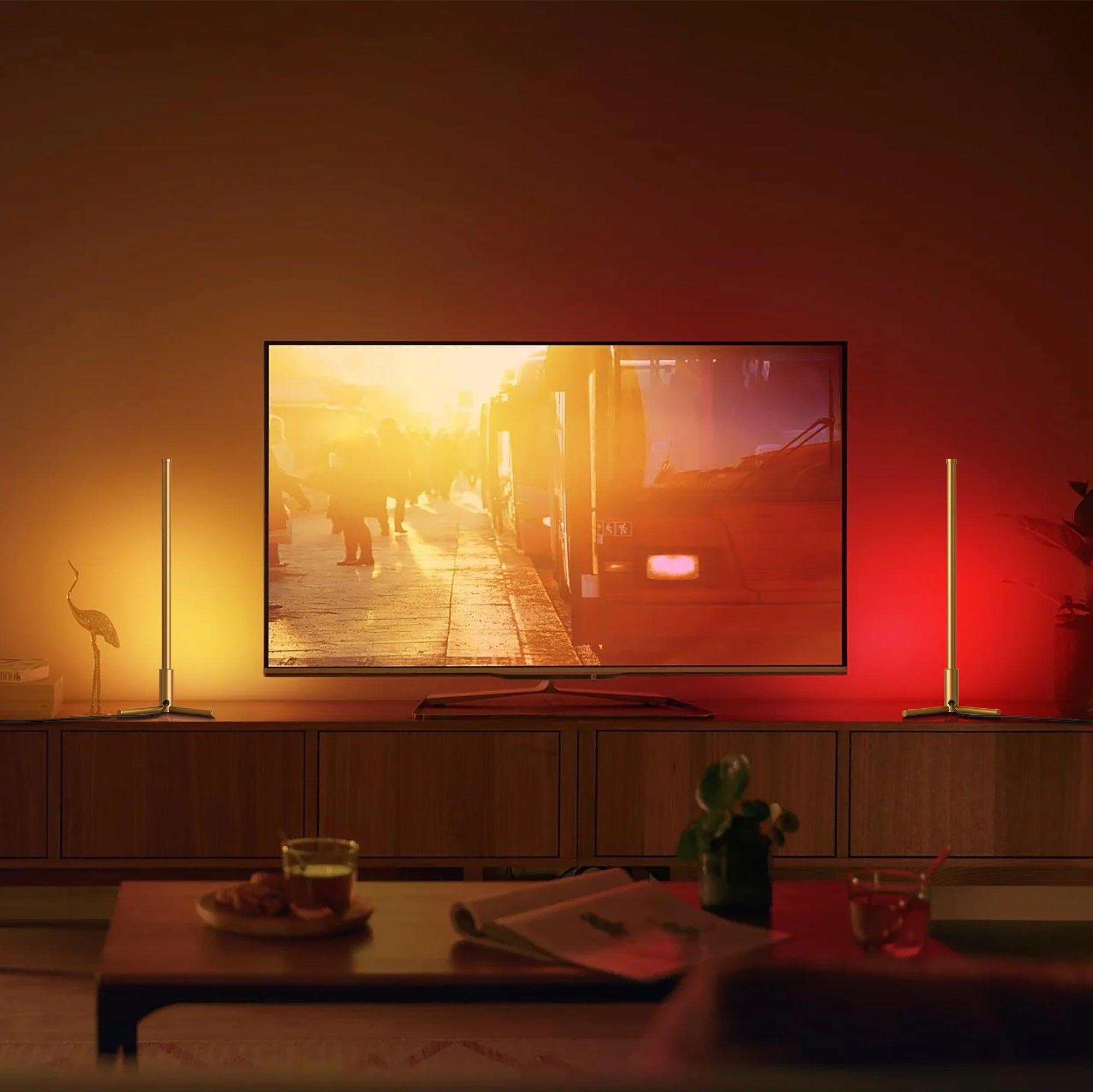 RGBCW Corner Table Lamp - Golden - PRHOMZ