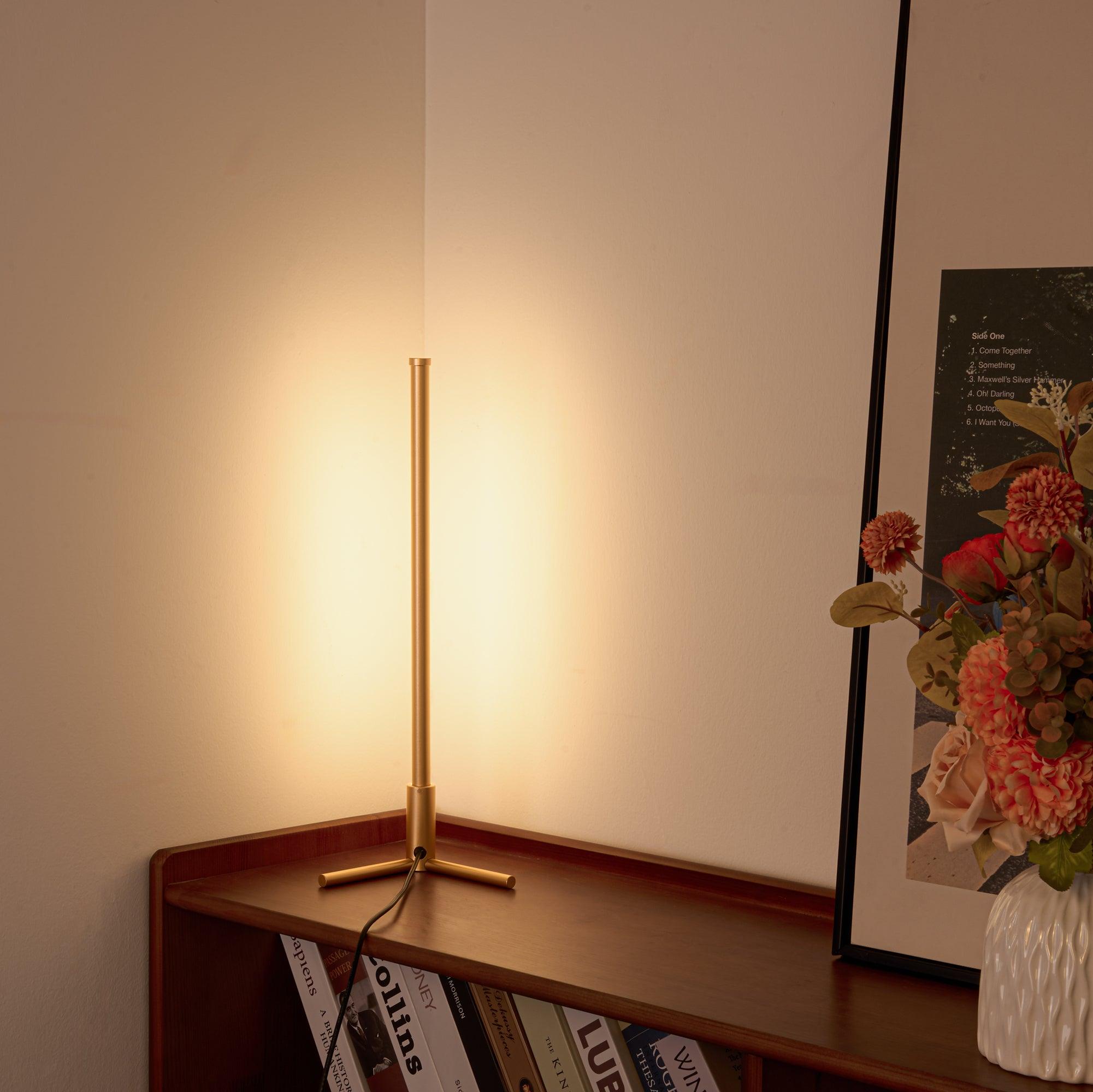 RGBCW Corner Table Lamp - Golden - PRHOMZ
