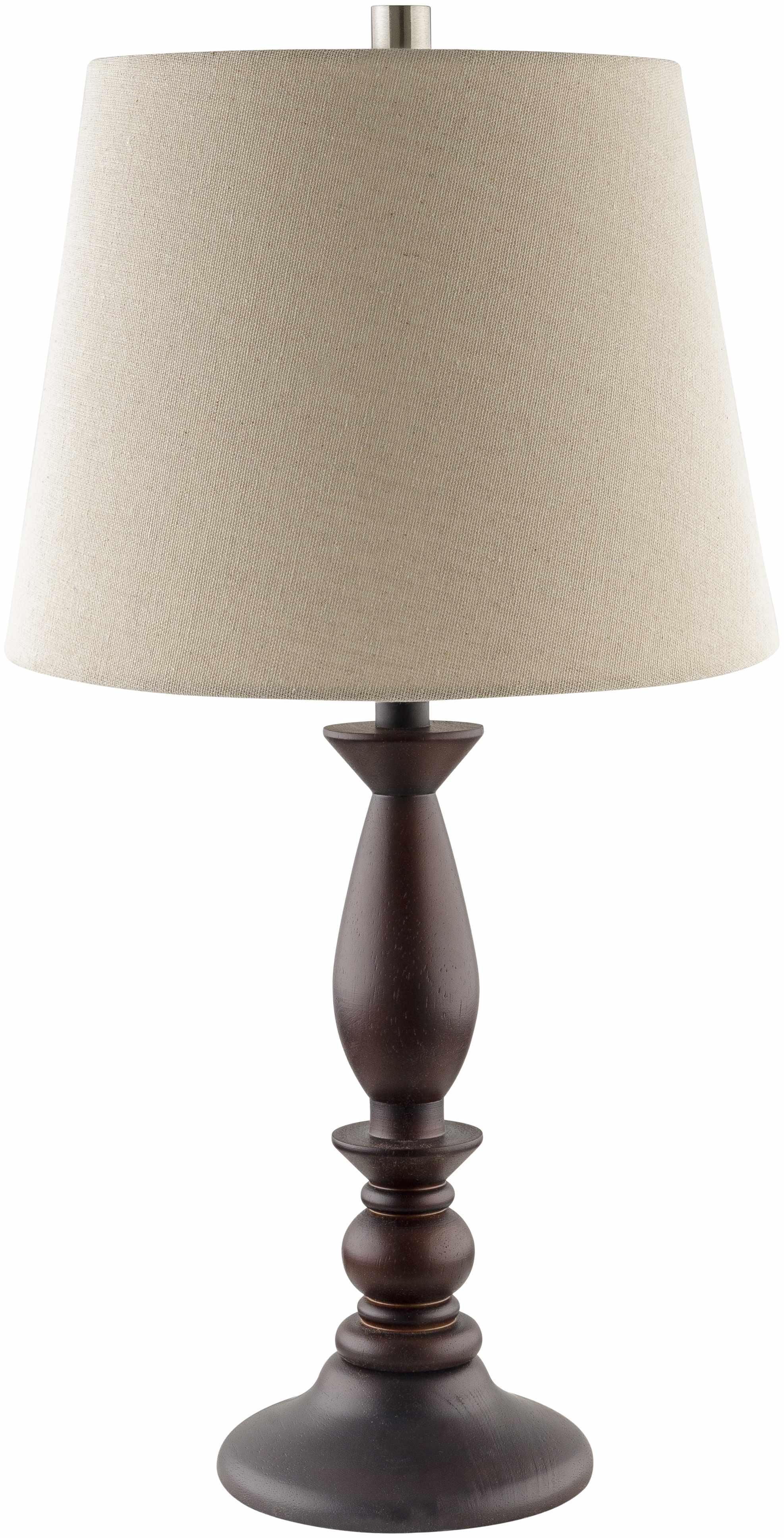 Utsunomiya Dark Brown Wood Table Lamp - PRHOMZ