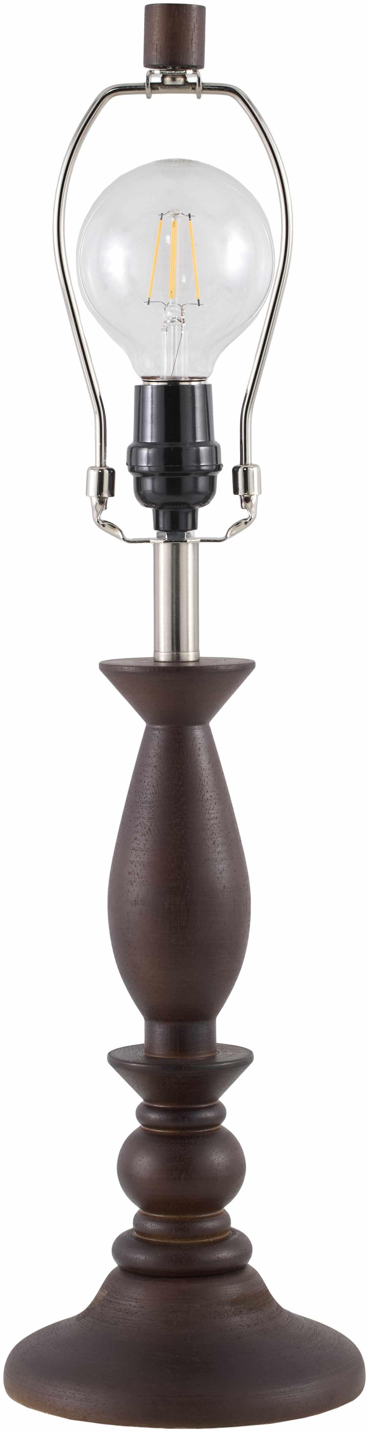 Utsunomiya Dark Brown Wood Table Lamp - PRHOMZ