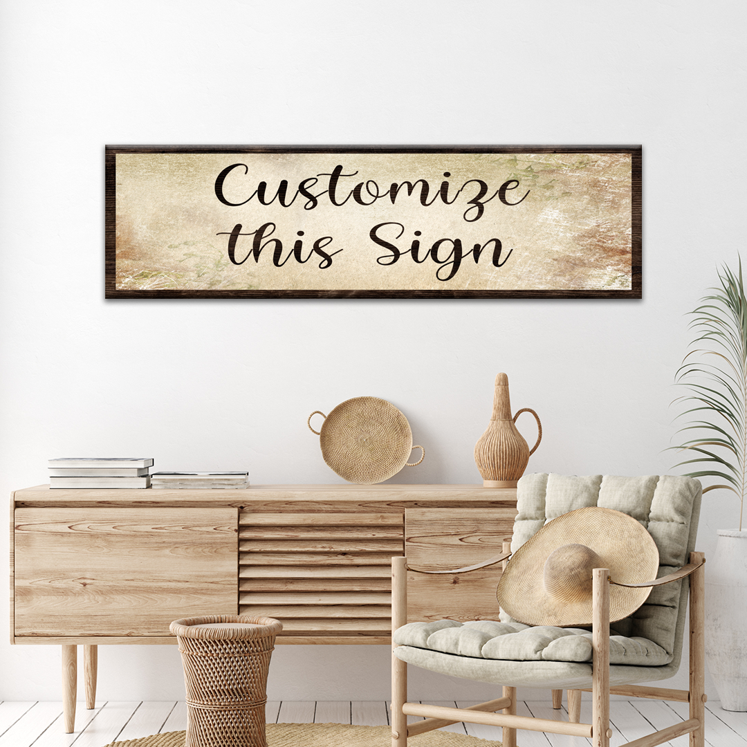 Custom Rustic Canvas Sign