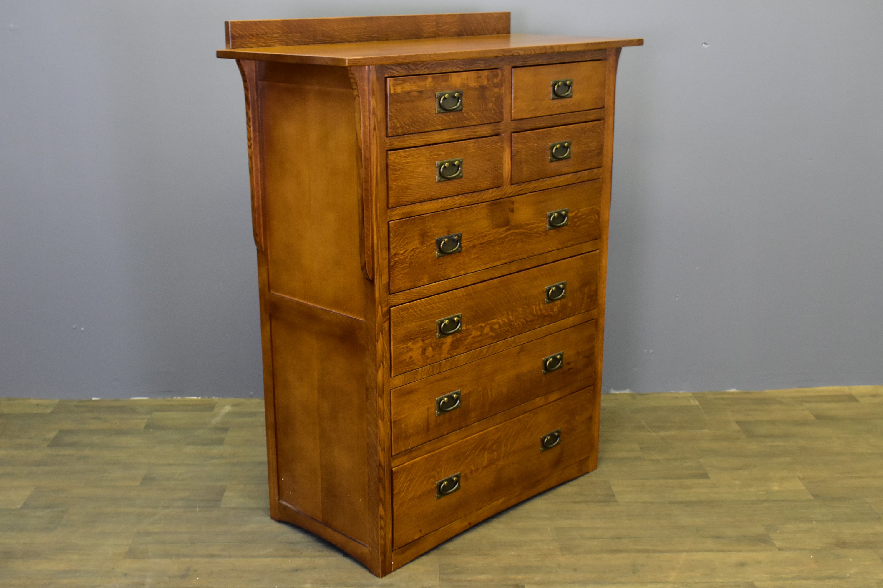 Mission Quarter Sawn Oak 8 Drawer Dresser