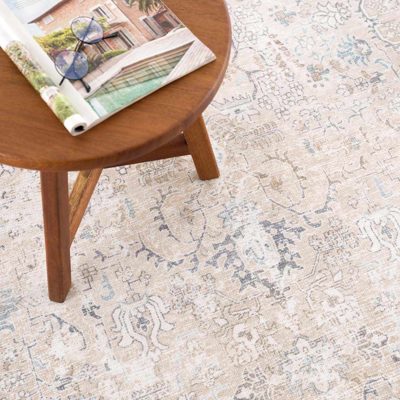 Beige Holi-4600 Washable Area Rug-3