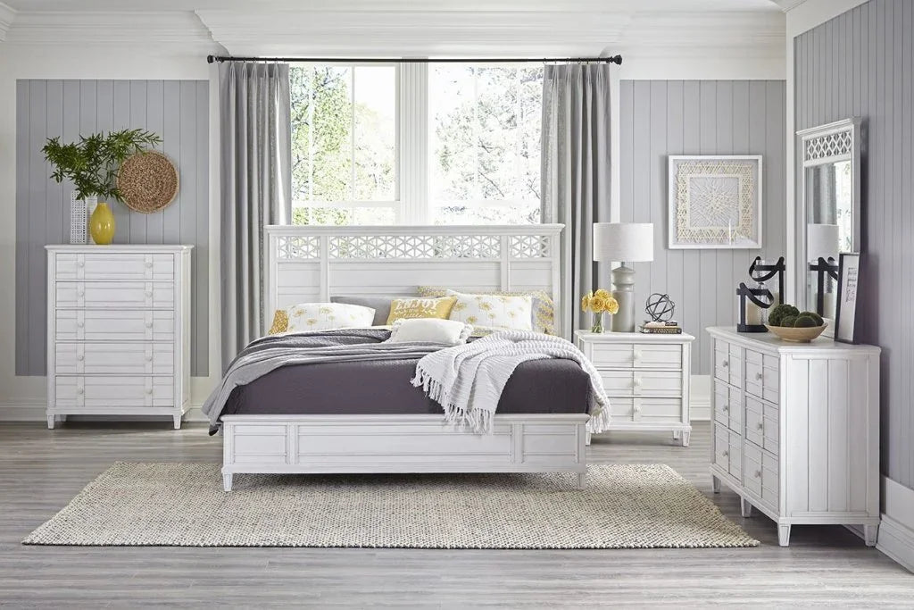Cane Bay Fretwork Wood Panel Bed