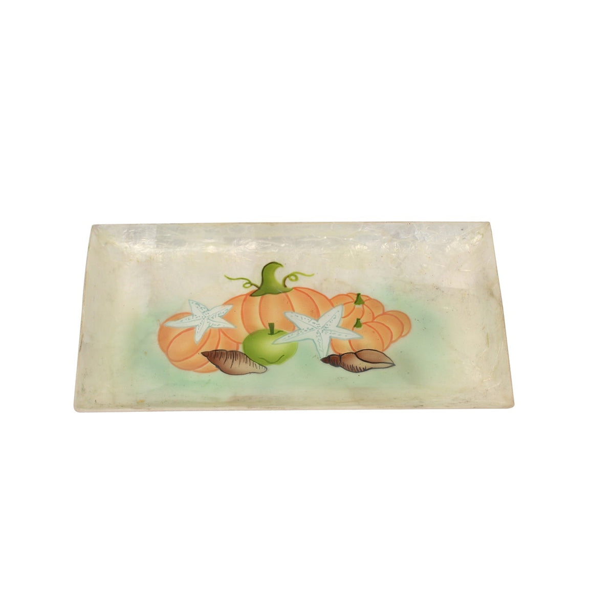 Capiz Shell Harvest Tray | Coastal Fall Decor