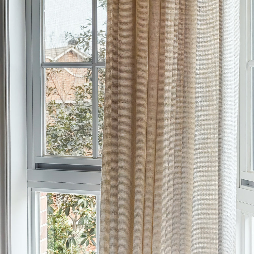 Carl Soft Linen Blend Crochet Textured Curtains