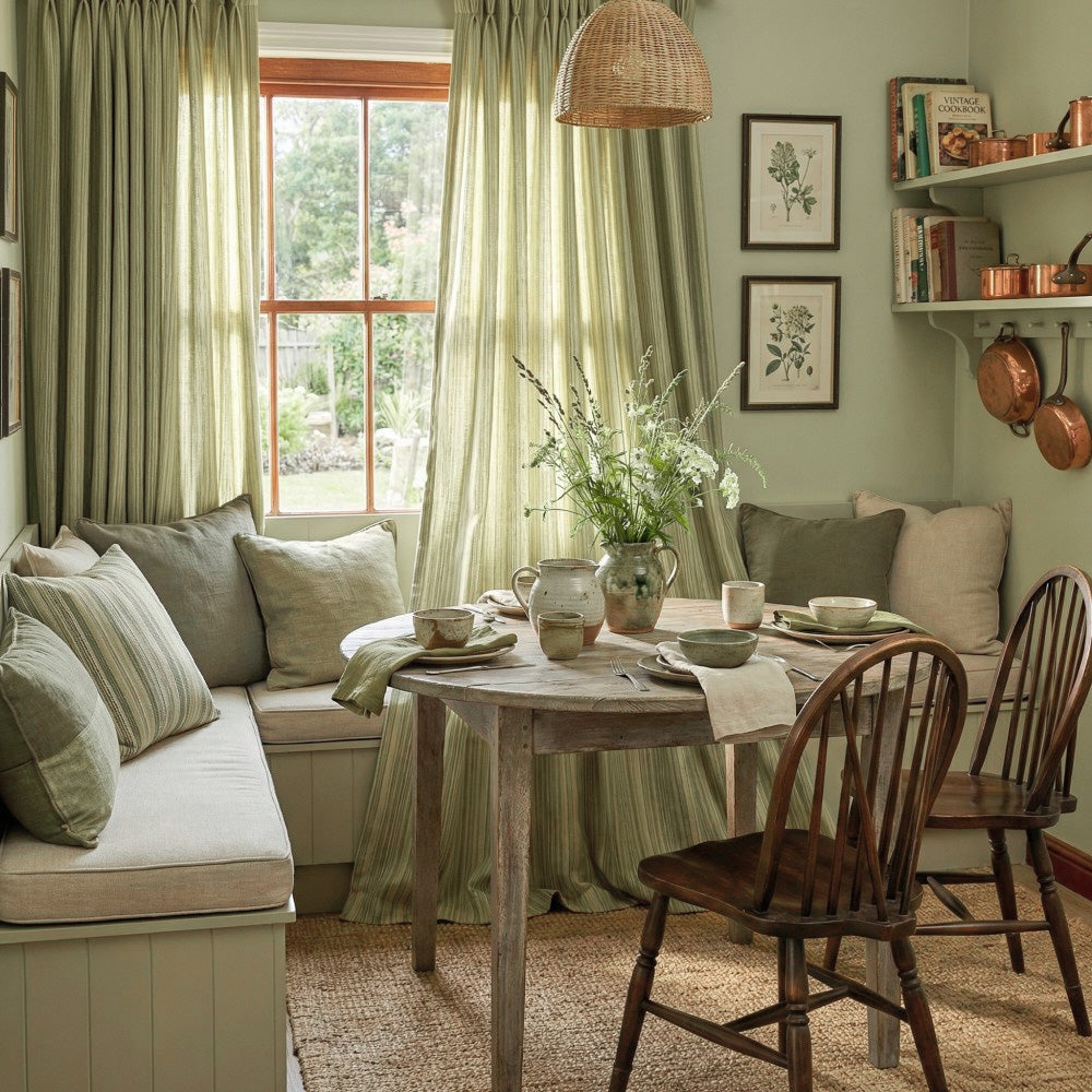 Casey Light Striped Cotton Custom Curtains