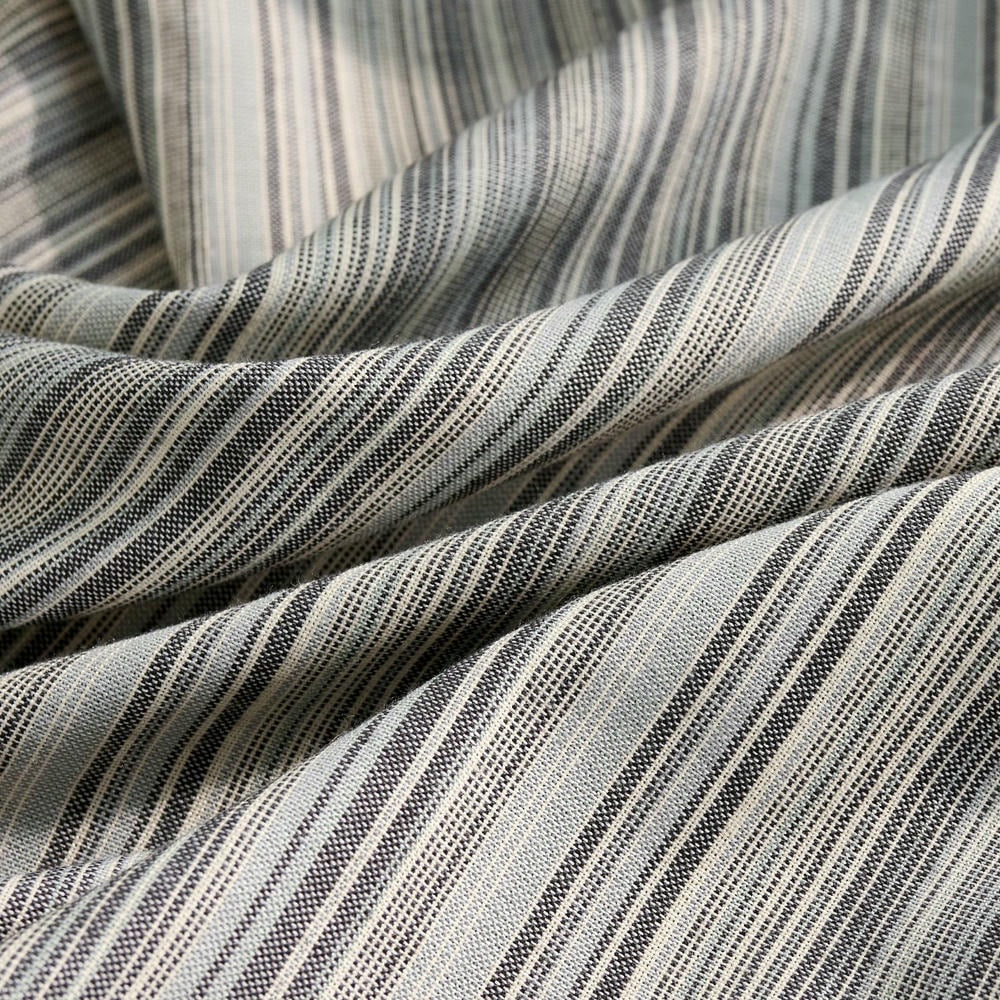 Casey Light Striped Cotton Custom Curtains